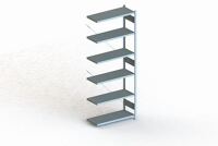 Steckregal CLIP 230 S3 H2500xB1000xT400mm Anbauregal verz.6 Stahlböden META