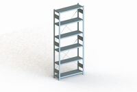 Steckregal CLIP 230 S3 H2500xB1000xT300mm Grundregal lichtgrau 6Stahlböden META