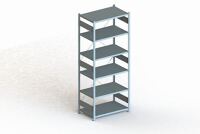 Steckregal CLIP 230 S3 H2500xB1000xT600mm Grundregal lichtgrau 6Stahlböden META