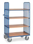 Etagenwagen L1169xB609xH1800mm Gesamt-Trgf.600kg 4 Etagen Stirnwand m.Streben