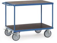 Tischwagen 2 Ladeflächen L850xB500mm brillantblau Trgf.500kg FETRA