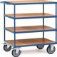 Tischwagen 4 Ladeflächen L1000xB700mm brillantblau Trgf.600kg FETRA