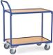 Tischwagen 2740 2 Ladeflächen L850xB500mm blau Trgf.300kg Bügel senkr.FETRA