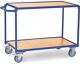 Tischwagen 2942 2 Ladeflächen L1000xB600mm blau Trgf.300kg Bügel waager.FETRA
