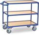 Tischwagen 2950 3 Ladeflächen L850xB500mm blau Trgf.300kg Bügel waager.FETRA