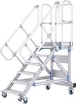 Plattformtreppe fahrbar Stufen-B.600mm senkr.H.max.2360mm A.3017mm 45Grad ZARGES