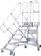 Plattformtreppe fahrbar Stufen-B.1000mm senkr.H.max4250mm A.3185mm 60Grad ZARGES