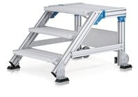 Treppenpodest Stufenbreite 1000mm senkr.H.max.800mm A.1351mm 45Grad ZARGES