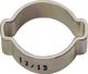 Schlauchklemme 2-Ohr STA, NW-Nr.: 8000367372 glanzverzinkt (W1), Spannber.17-20mm 10St./Beutel RIEGLER