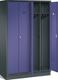 Garderobenschrank m.Sockel H1800xB1225xT500mm grau/blau NCS 2 dop.Abt.TECWERK