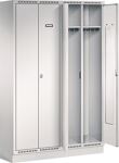 Garderobenschrank m.Sockel H1800xB1225xT500mm lichtgrau 2 dop.Abt.TECWERK