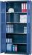 Garderobenschrank m.Füßen H1850xB625xT500mm lichtgrau/ lichtgrau 2 Abt.TECWERK