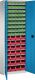 Regalschrank H2000xB690xT285mm lichtgrau/blau 15Fachb.m.Türen 28xMK4,54xMK5 TW