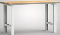 Werkbank B1500xT700xH840mm Buche Multiplex lichtgrau