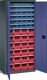 Regalschrank H1600xB690xT285mm grau/taubenblau 11Fachb.m.Türen 24xMK4,36xMK5 TW