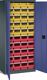 Regalschrank H1600xB690xT285mm grau/taubenblau NCS 9Fachb.m.Türen 40xMK4 TECWERK