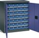 Flügeltürenschrank H1950xB950xT600mm lichtgrau/grau 4 BD TECWERK