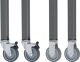 Rollensatz Ser.Jerry 2, NW-Nr.: 9000425491 Bock-/2 Lenkrollen, m.Festst.D.80mm f.Arbeitstische, 9000425480-487 RAU