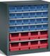 Regalschrank H780xB690xT285mm grau 5Fachböden o.Türen 8xMK4,24xMK5 TECWERK