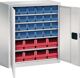 Regalschrank H780xB690xT285mm lichtgrau 5Fachböden m.Türen 8xMK4,24xMK5 TECWERK