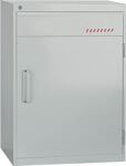 Garderobenschrank m.Sitzbank H1850xB1225xT500mm lichtgrau/lichtgrau 4Abt.TECWERK