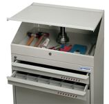 Pultaufsatz H265xB710xT500mm anthrazitgrau/blau NCS f.Mehrzweckschrank PROMAT