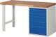 Werkbank Ser.BK 650 B1500xT700xH840mm Buche lichtgrau/blau 6 Schubl.TECWERK