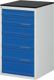Schubladenschrank BK650 H1030xB580xT650mm 1x90,1x120,1x150,2x180,1x210 grau/blau