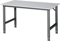 Werktisch, NW-Nr.: 9000425570 B1500xT800xH760-1080mm, Arbeitsplatte Melamin Gestell anthrazit  