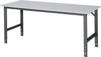 Werktisch, NW-Nr.: 9000425574 B2000xT800xH760-1080mm, Arbeitsplatte Melamin Gestell anthrazit  