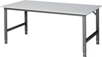 Werktisch, NW-Nr.: 9000425576 B2000xT1000xH760-1080mm, Arbeitsplatte Melamin Gestell anthrazit  
