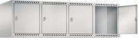 Aufsatzschrank H500xB1600xT500mm Farbwahl Anz.Abt.4 m.Drehriegelschloß PROMAT