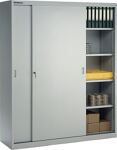 Schiebetürenschrank H1000xB1600xT500mm lichtgrau 4 Fbd.TECWERK