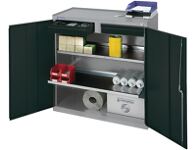 Werkzeug-/Beistellschrank H1000xB1000xT500mm 2Schubl.2Bd.lichtgrau/anthrazitgrau