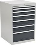 Schubladenschrank H1019xB705xT736mm lichtgrau/grau 7 Schubl.Voll.Bedrunka
