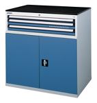 Maschinenschrank H1017xB805xT724mm 1x75 1x125mm 1 Boden lichtgr./lichtbl.