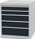 Schubladenschrank H819xB705xT736mm lichtgrau/grau 5 Schubl.Voll.Bedrunka
