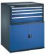 Maschinenschrank H1217xB1005xT724 2x75 1x100 1x150 2 Auszüge anthr./taubenbl