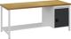 Werkbank grau lichtgrau B2000xH859xT750mm Buche Multiplex 40mm 1 Schubl.1 Tür