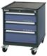 Schubladenschrank H792xB605xT695 fahrb.2x150,1x200mm lichtgr./lichtbl.