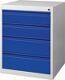 Werkbank B1500xT700xH840mm Buche massiv lichtgrau/blau 3 Schubl.1 Tür TECWERK
