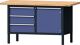 Schubladenschrank H1000xB760xT675mm 6Schubl.Vollausz.grau/taubenblau NCS TECWERK