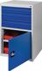 Schubladenschrank H1000xB910xT675mm 6Schubl.Vollausz.grau/taubenblau NCS TECWERK