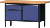 Schubladenschrank H1000xB910xT675mm grau/taubenblau NCS 7Schubl.Vollauszug