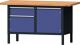 Schubladenschrank H1000xB910xT675mm grau/taubenblau NCS 7Schubl.Vollauszug