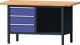Schubladenschrank H1000xB760xT675mm grau/taubenblau NCS 7 Schubl.Vollaus.TECWERK