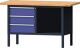 Schubladenschrank H1000xB910xT675mm grau/taubenblau NCS 7 Schubl.Vollaus.TECWERK