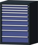 Werkbank B1500xT700xH840mm Buche massiv grau/taubenblau,NCS 6 Schubl.TECWERK