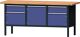 Schubladenschrank H1000xB760xT675mm grau/taubenblau NCS 5 Schubl.Vollaus.TECWERK