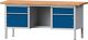 Schubladenschrank H1000xB1060xT675mm lichtgrau/blau 5 Schubl.Vollauszug TECWERK
